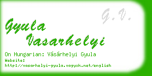 gyula vasarhelyi business card